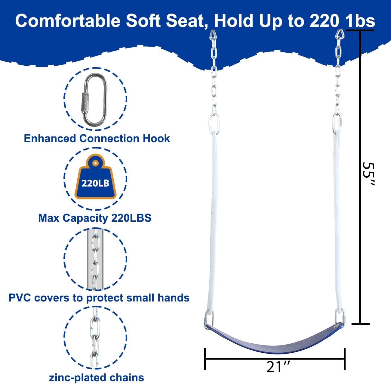 JYGOPLA 500lbs Swing Sets for Backyard, 1Saucer Tree Swing 32 inch, 1 Belt Swings, Heavy Duty Metal Swing Stand with Anchors : Toys & Games