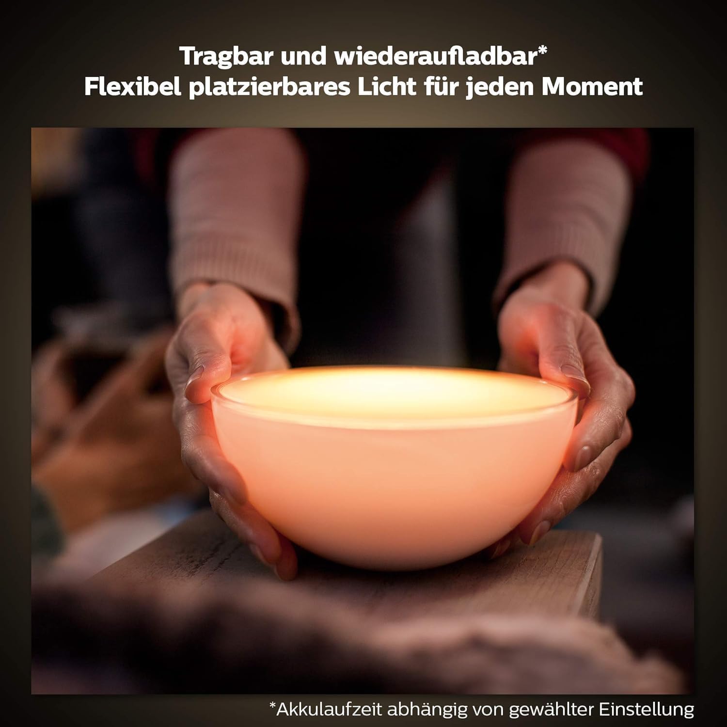 Philips Hue White & Color Ambiance Go Tischleuchte (530 lm), dimmbare LED Leuchte für das Hue Lichtsystem mit 16 Mio. Farben, smarte Lichtsteuerung über Sprache oder App, weiß