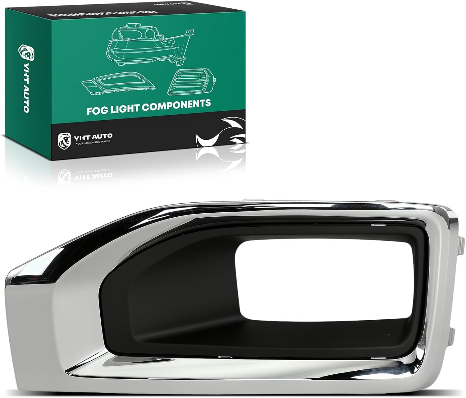 YHTAUTO Fog Light Bezel Fits GMC Yukon/Yukon XL 2015-2020 Front Bumper Fog Light Cover Trim Left Driver Side