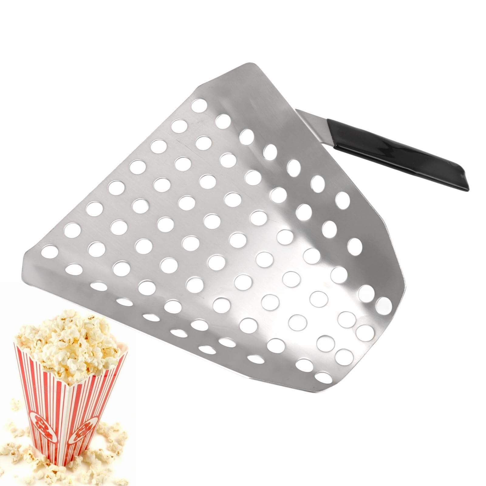 Paletta per Popcorn, Paletta per Mano in Acciaio Inossidabile con Estremità Conica Utensili da Patatine Fritte Paletta per Snack Dessert Merci Secche Ghiacciate
