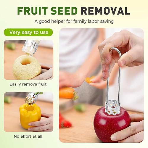 Miniatura 7 de Herramienta de extracción de semillas de pimienta, 2025 nuevos descorazonadores de semillas de pimiento rojo, descorazonadores de verduras de frutas