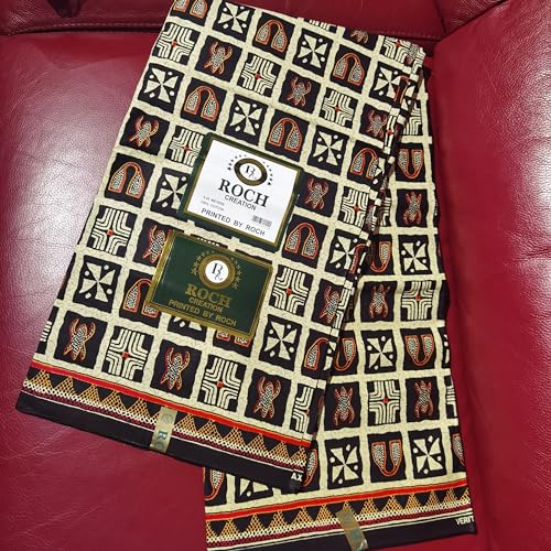 Tissu pagne Ndop véritable du Cameroun en coton 6 yards pour styliste