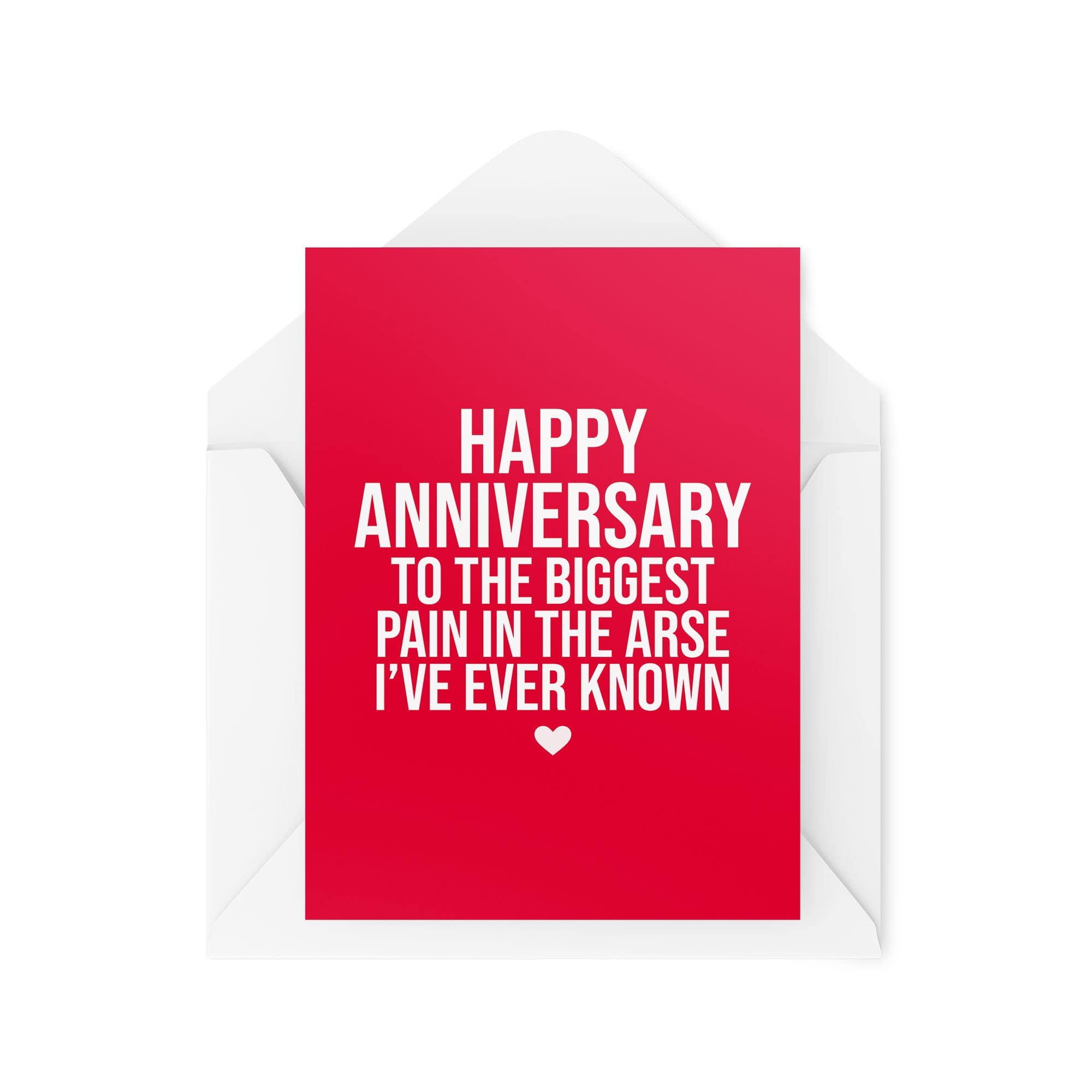 Funny Anniversary Card - Biggest Pain in the A - Sarcastic Card - Husband Wife Girlfriend Boyfriend Cards - Joke Card - CBH1502