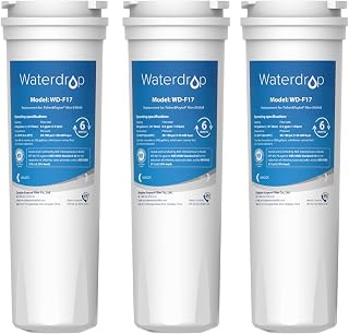 Waterdrop 836848 Compatible with Fisher & Paykel 836860, 862285, 862284, E402, E442B, E522B, RO185014, RO185011, Refrigerator Water Filter, Pack of 3