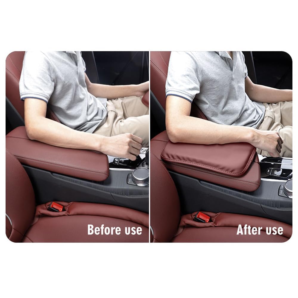 Coussin Accoudoir Voiture En Cuir - Compatible Discovery 3/4/5 Sport & Freelander 2 - Confort Mousse Mémoire - 2 Poches