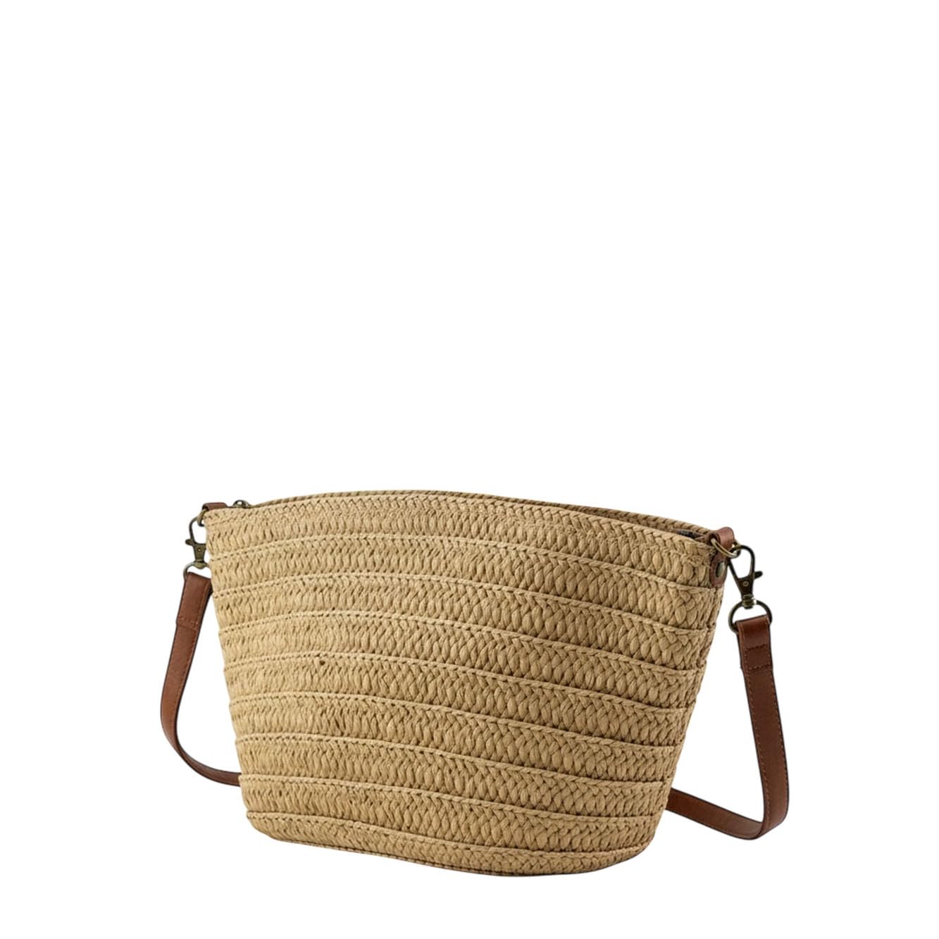 MODELISA - Bolso Bandolera Capazo Rafia Paja Con Conchas Y Flecos Estilo Bohemio Mujer