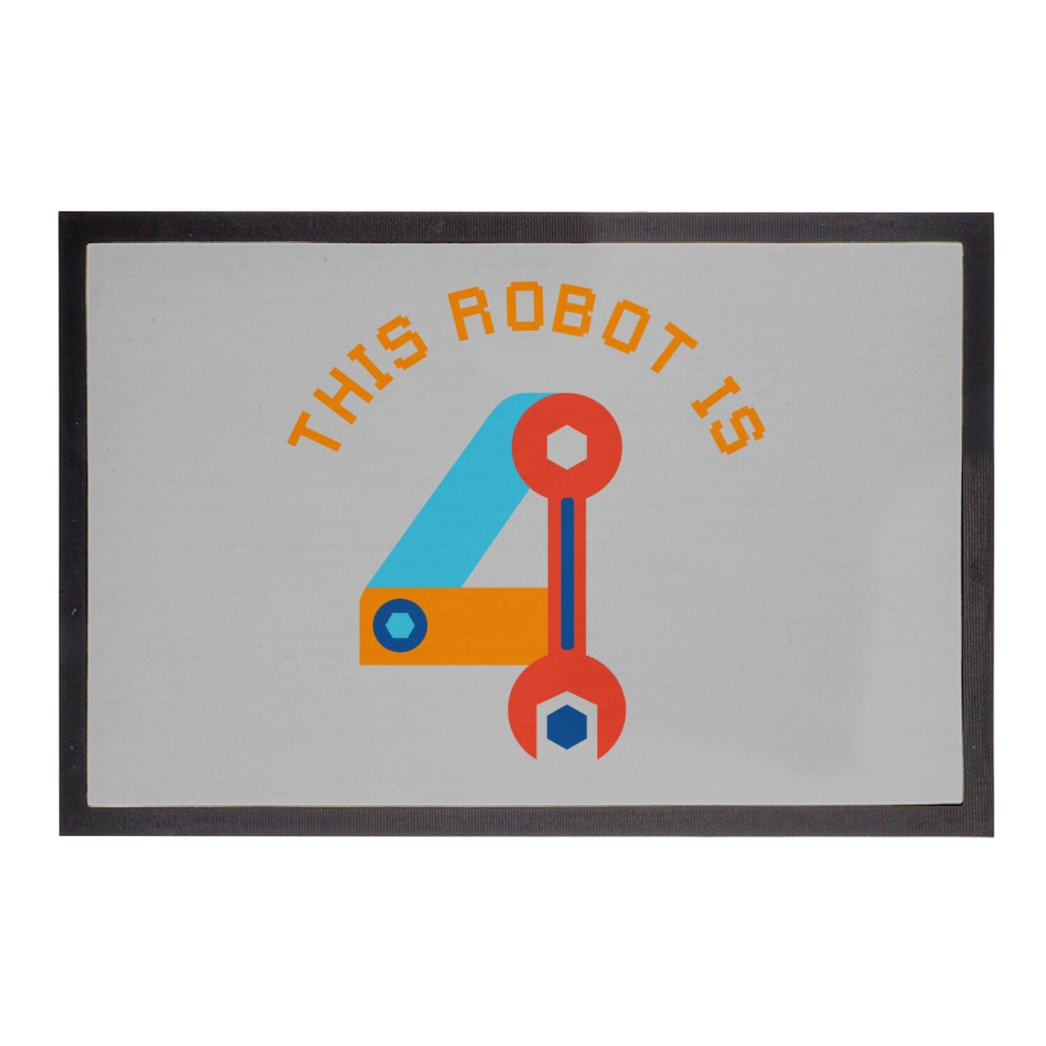 Tapis Robot is 4 Celebration cadeau anniversaire original