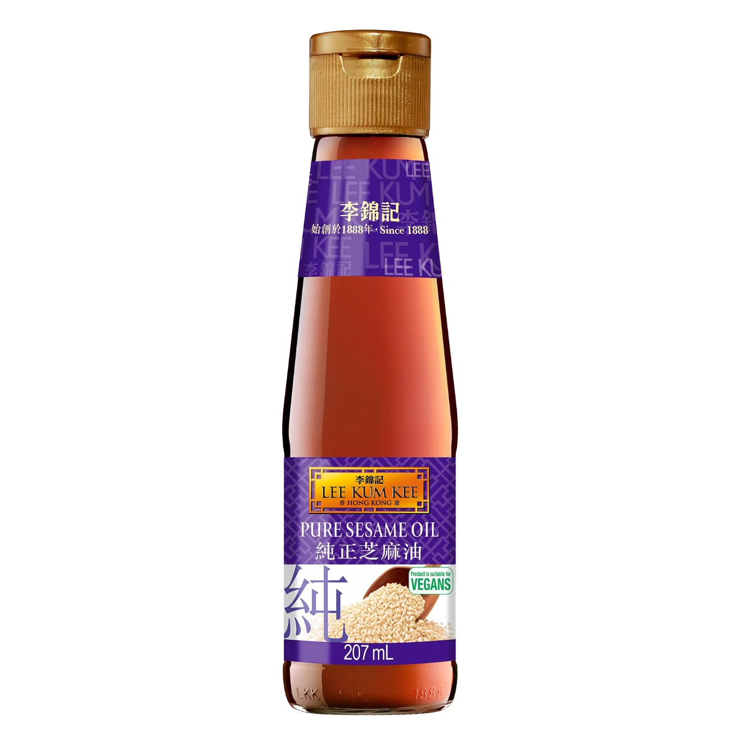 Lee Kum Kee Pure Sesame Oil, Vegan, 207 ml (Pack of 6)
