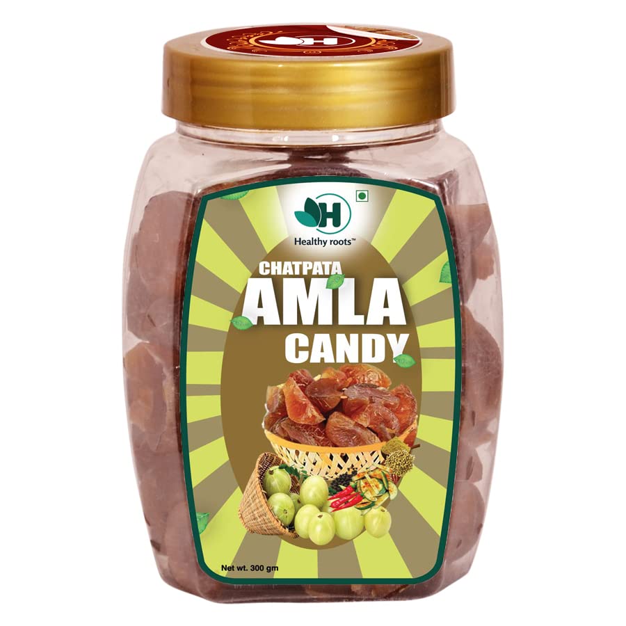 Healthy roots Chatpata Amla Candy- Dry Amla-Salted & Spicy Gooseberry-For All Age Groups-300gm