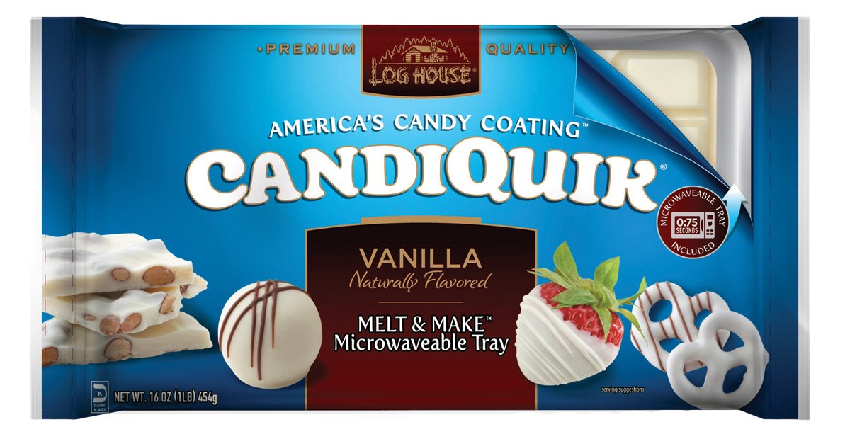 Log House CandiQuik Candy Coating, Vanilla, 16 Ounce