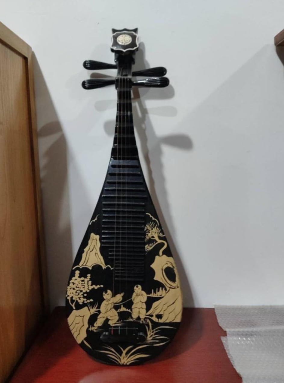 Amazon | 琵琶 Pipa ハンドメイド 絵画 手作り ブラック 遊びや家の