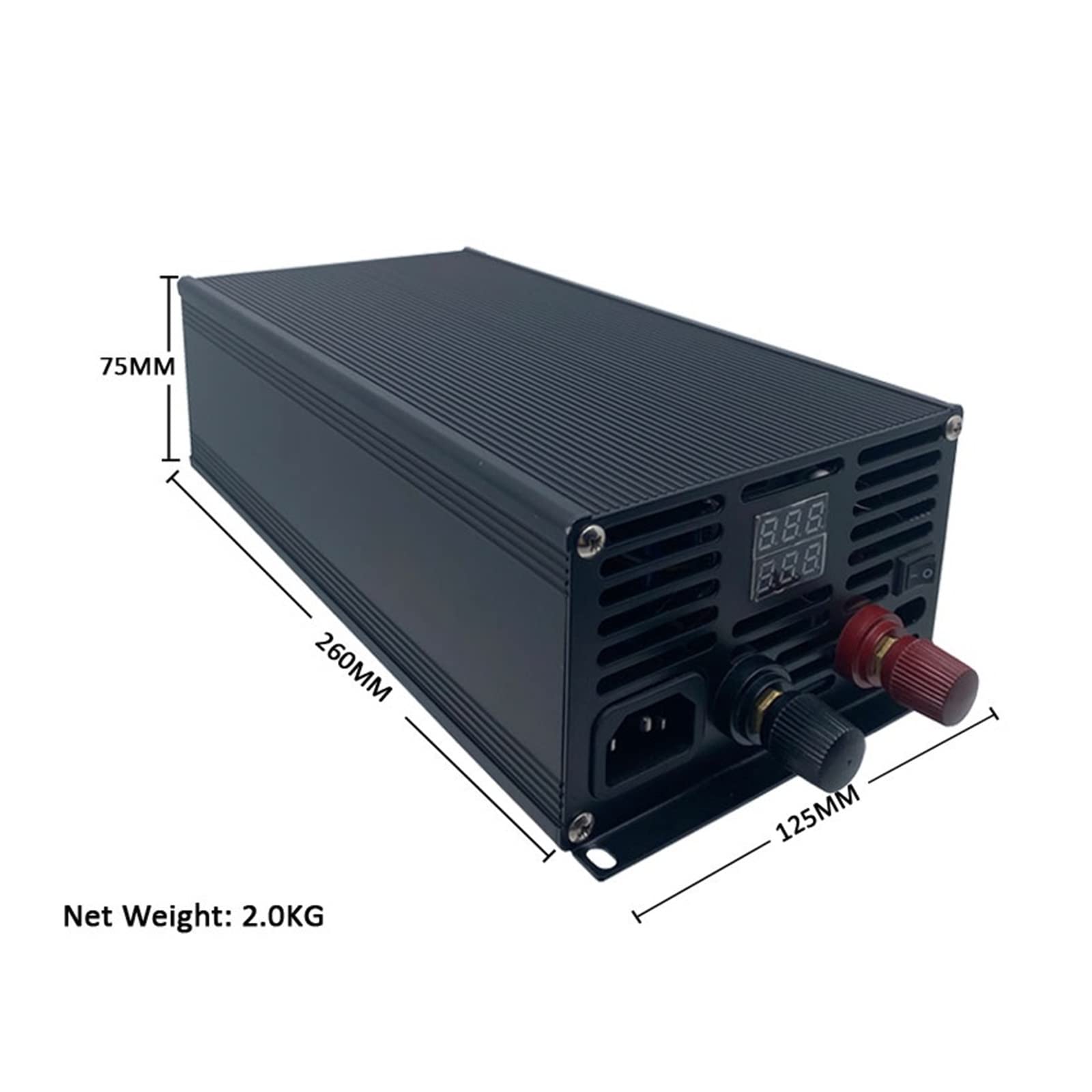 Salida única CA a CC 1500W 27V 55a Ajustable for cargar batería Laboratorio 12V Volt Unidad de fuente de alimentación(70V)