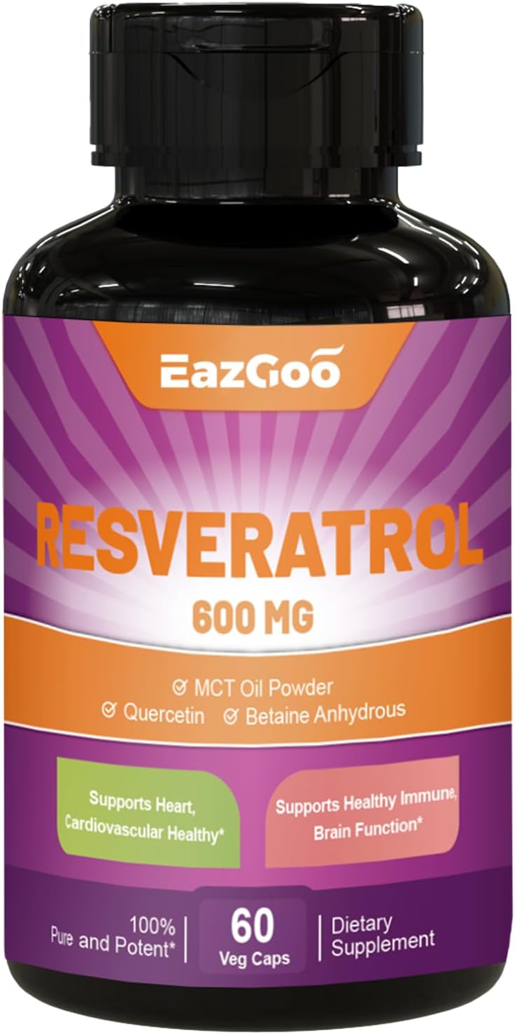 EAZGOO Resveratrol 600 mg, TransResveratrol Supplement
