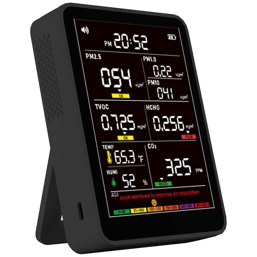 Temtop S1 Indoor Air Quality Monitor AQI PM2.5 Temperature Humidity De
