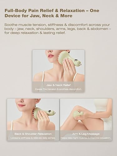 Miniatura 7 de Masajeador de mandíbula y cuello para aliviar el dolor de tejido profundo, los mejores productos de alivio de la ATM, masajeador térmico de pulso