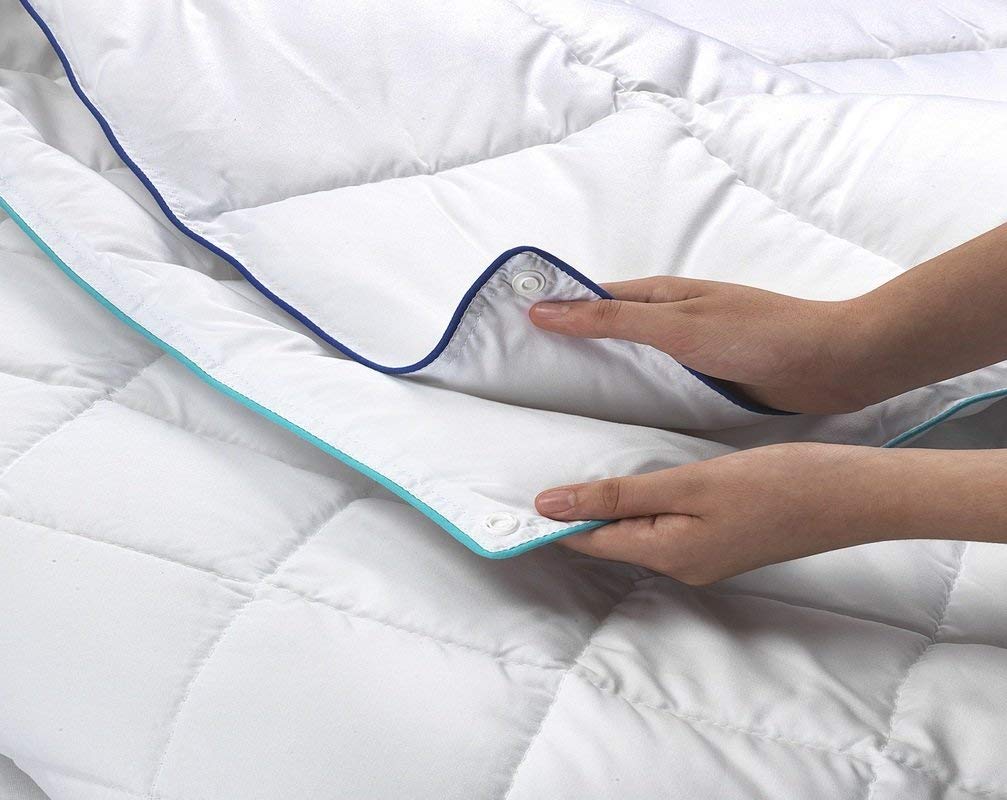 SABANALIA Edredon Nórdico 4 Estaciones Cama 180 260x240 150+350g | Dos capas independientes unidas por Easy-Clip. Hipoalergénico, tacto plumon, lavable a 60 grados.