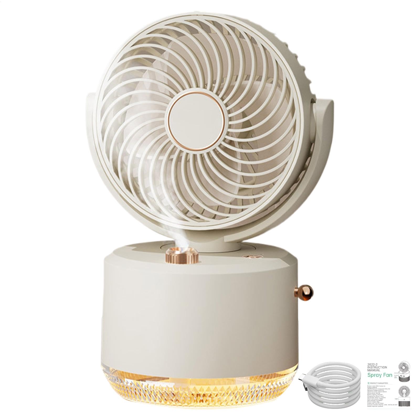 Ventilateur portable multifonctionnel brumisateur de poche pour homme femme