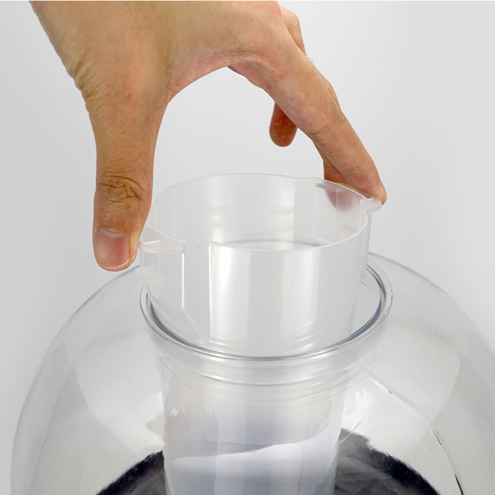 BESTONZON Dispensador de bebidas de vino líquido de 3,5 l con recipiente de hielo integrado (plata)