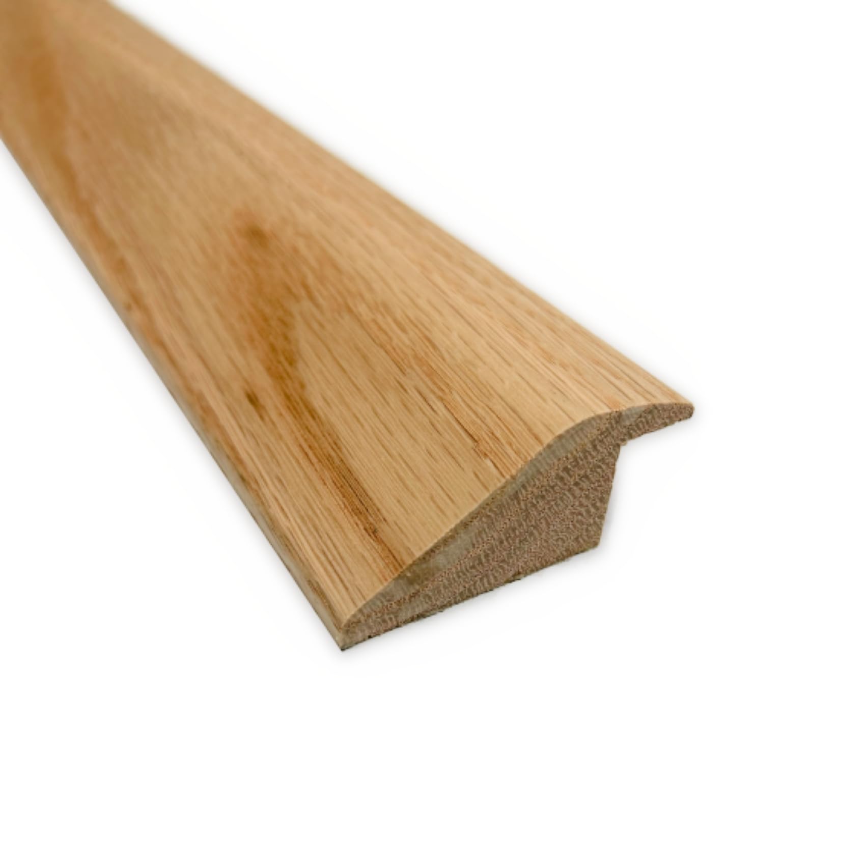 Threshold Door Strip Solid Oak R Section 10mm Ramp Reducer Trim 90cm for Wood & Laminate Flooring Lacquered