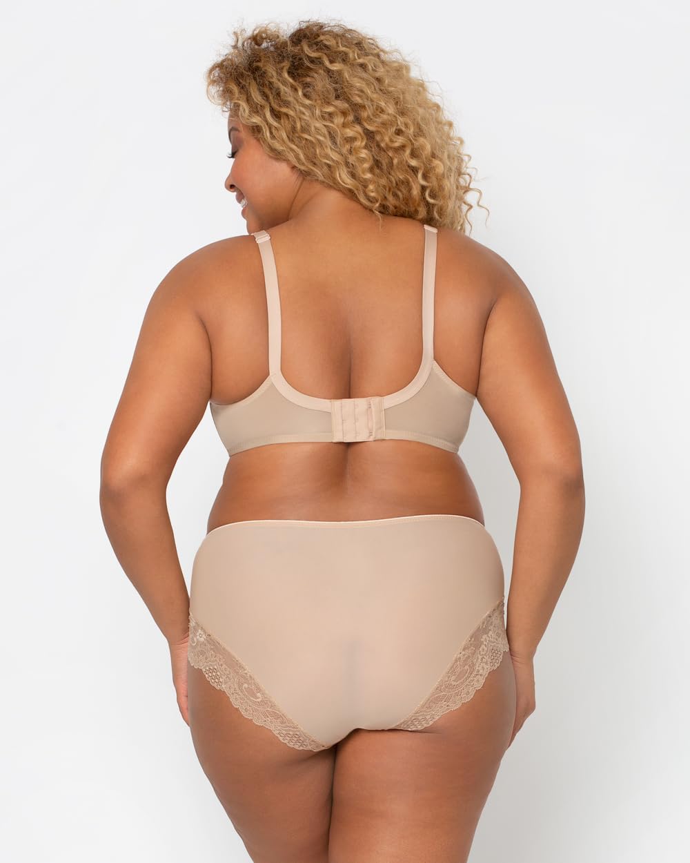 Curvy Couture Womens Tulip Strappy Lace Push-up Bra - Image 4