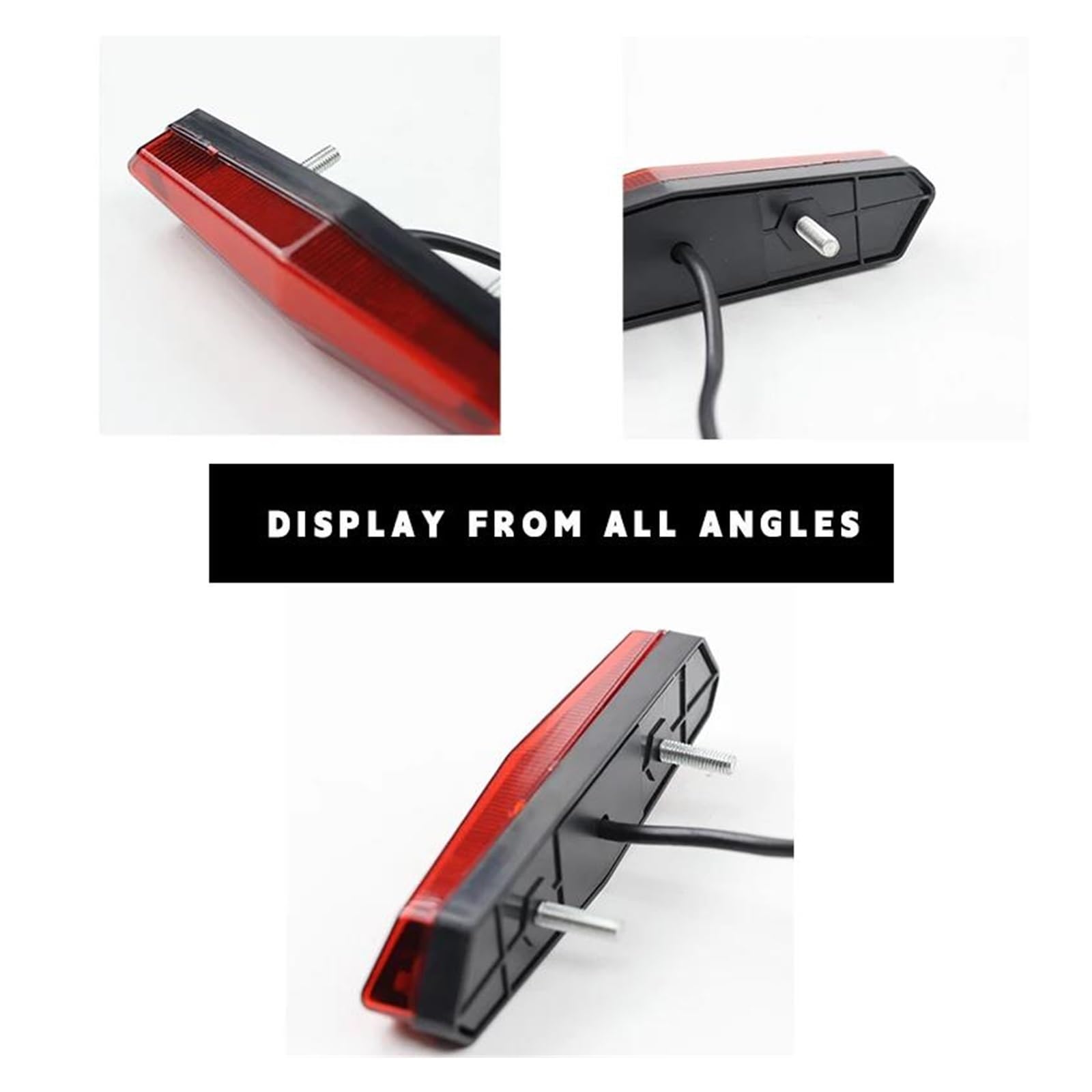 luce posteriore freno stop Plastica 12V universale per fanale posteriore per moto, luci di stop, freni, accessori per motocross, attrezzi
