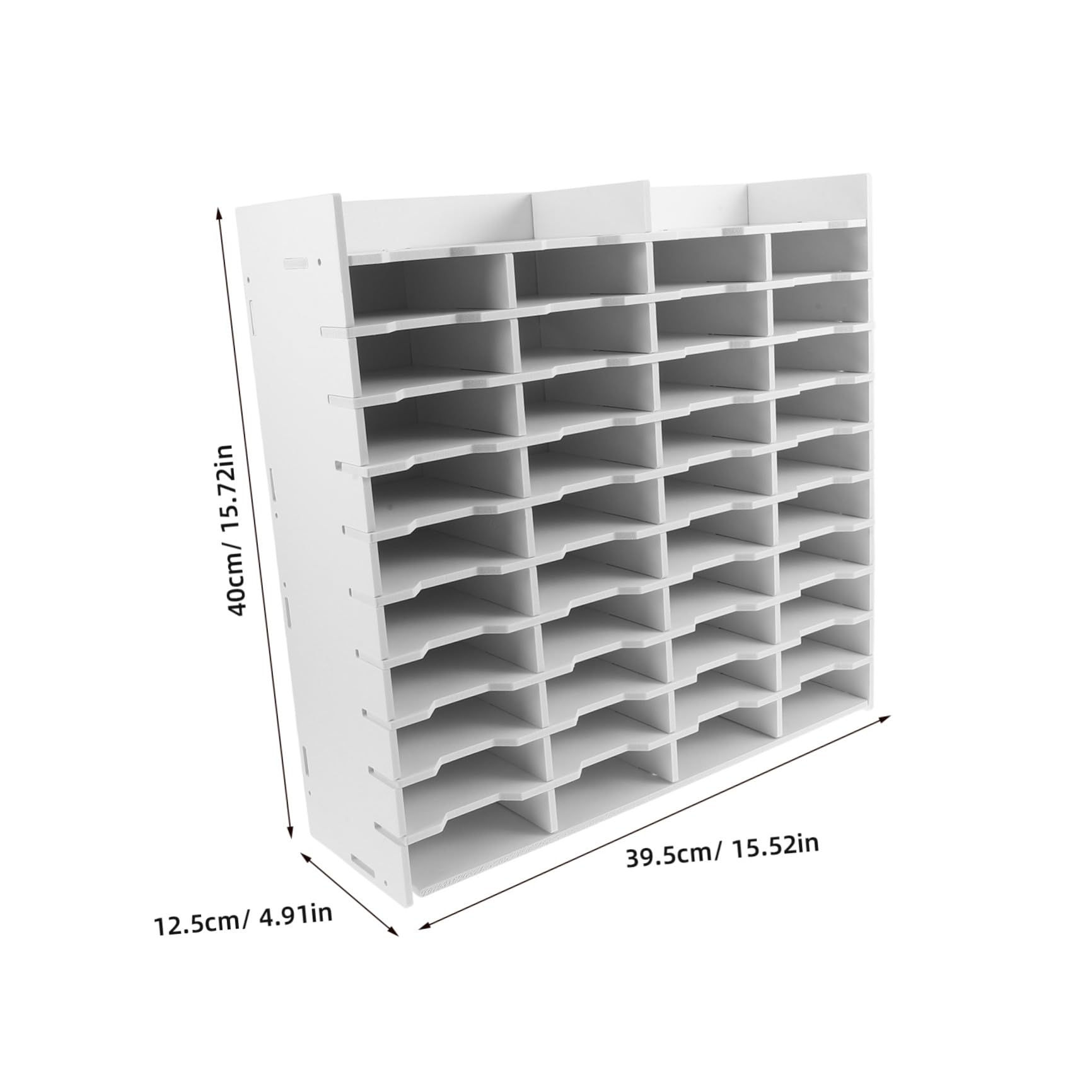 Luxshiny Organizzatore per Pennarelli e Pennelli da Tavolo con 40 Scomparti in Plastica PP Bianco, Contenitore con Divisori per Ufficio e Area, Supporto Verticale Multifunzione