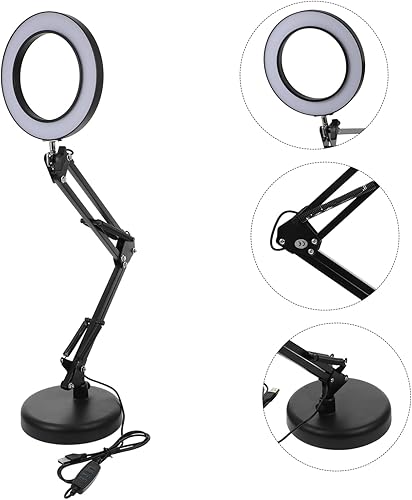 Miniatura 2 de DOITOOL Lámpara de escritorio con lupa LED, lámpara de escritorio para manicura, luz de tocador, luz de lectura portátil, luz de lectura para banco