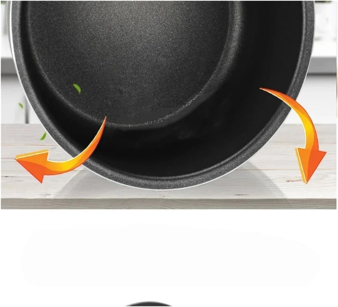 Electric Pressure Cooker Liner 5L Non-Stick Rice Pot Gall Black Crystal Inner Accessories Parts Cooking Only Suit ，Compatible for Midea