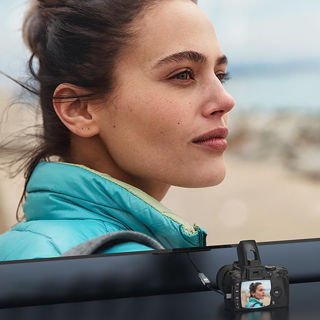 Shinycome Flexible 6x2.3mm to 14x4.5mm Video Cable, 4K Resolution, 90 Degree Connection for Cameras, Camcorders