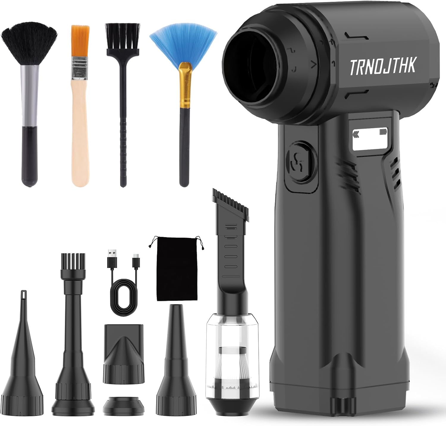 Electric Air Duster 150000RPM Super Power Handheld Cordless Mini Blower Vacuums Rechargeable Brushless Motor 10Gear Adjustable Portable Dust Blower for Pc Computer Keyboard Outdoor House Car Cleaning