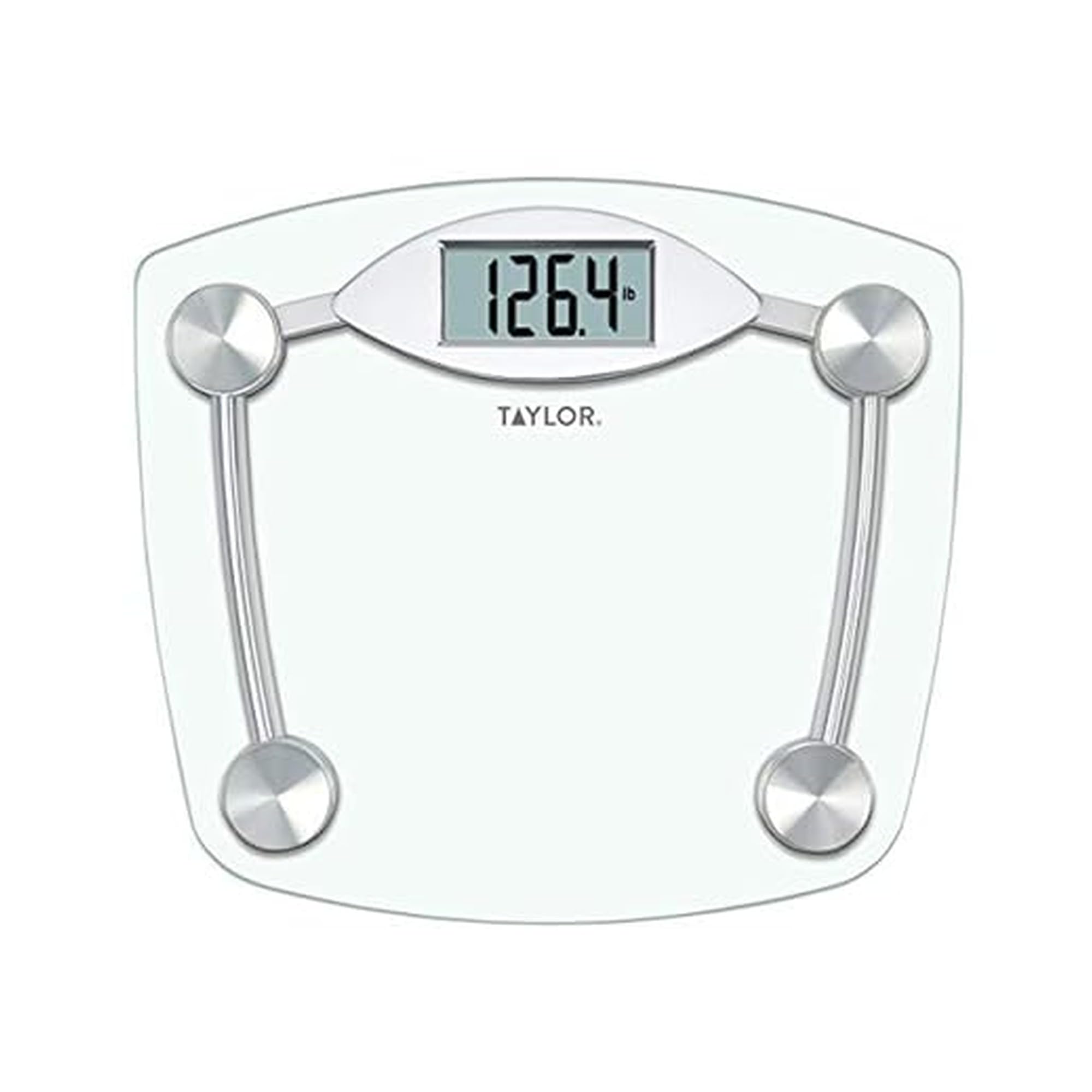 Taylor Digital Bathroom Scale Body Weight Scale Instant On and Off 400 lb Capacity Sturdy Clear Glass with