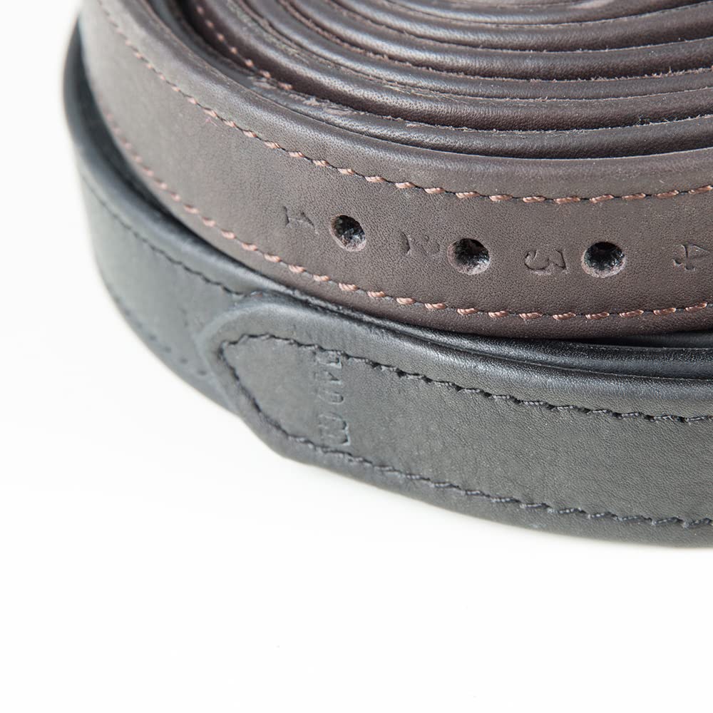 PFIFF 102697 Steigbügelriemen Noble, Leder Riemen Steigbügel Schwarz 170 cm