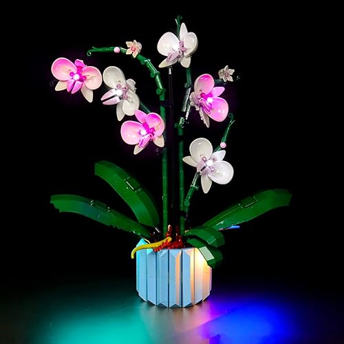 Kit de luz mejorado para Lego Orchid - Juego de construcción de plantas artificiales, compatible con Lego 10311 (modelo no incluido)