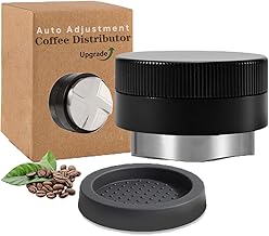 Sesama Espresso Distributor 53MM Coffee Distribution Tool, Self-Gravity Adaptive Heigth New Version Espresso Distributor Compatible with all 53MM Espresso Portafilter, Compatible with 54MM Breville Bottomless Portafilter