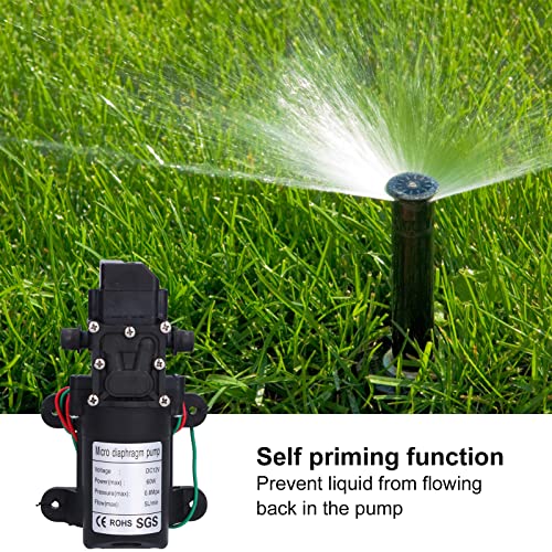 TICFOX DC 12V 5L/min High Pressure Self Priming Pump Diaphragm Water Pump with Built-in Pressure Switch for Car Washing Boat Cleaning and Garden Watering - Image 4