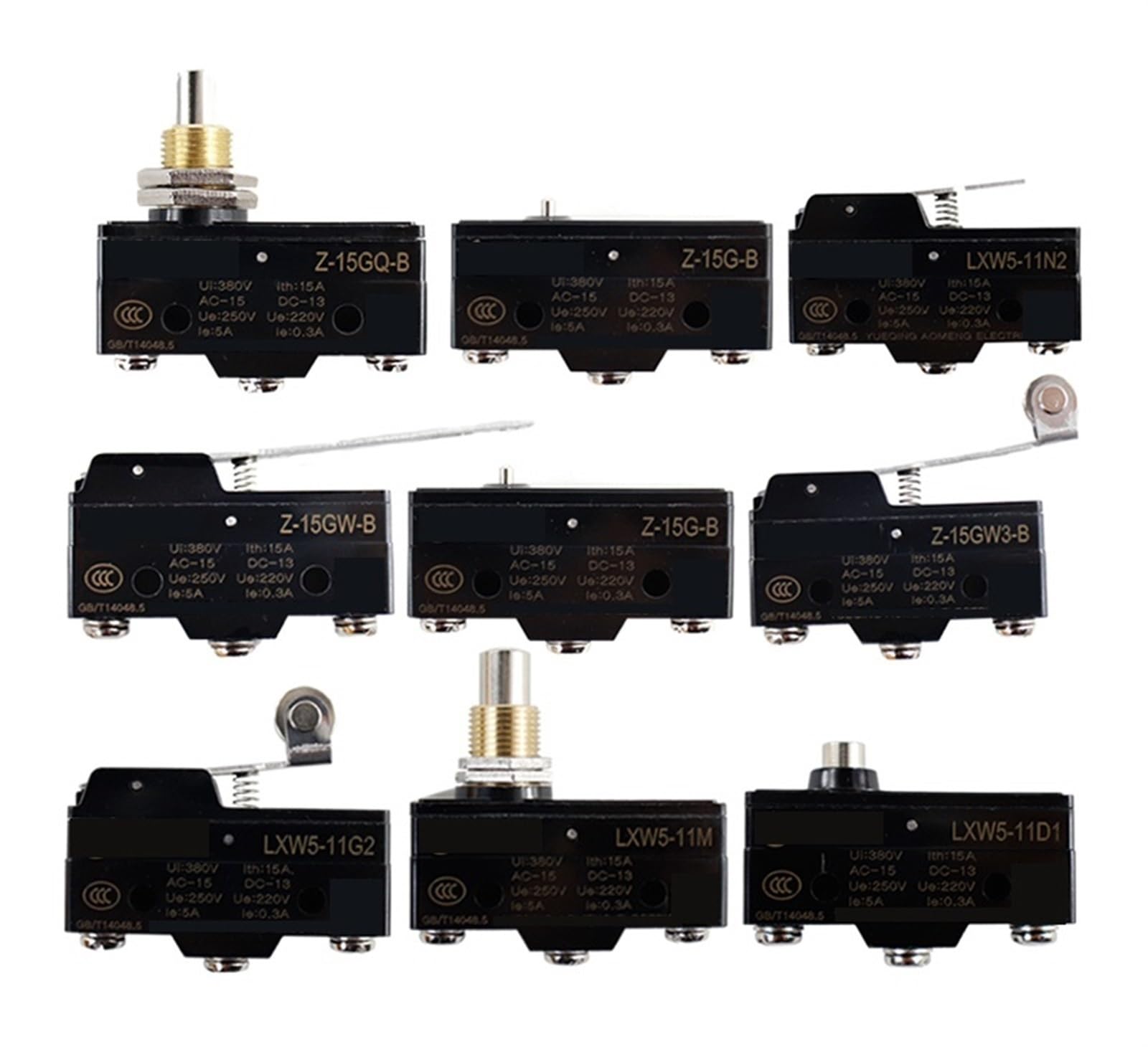QRUYHBAJU Micro Limit Switch Small Travel LXW5-11G1/G2/Q1/M3 Screw Foot 1NO 1NC Silver Contact(Z-15HW24-B)