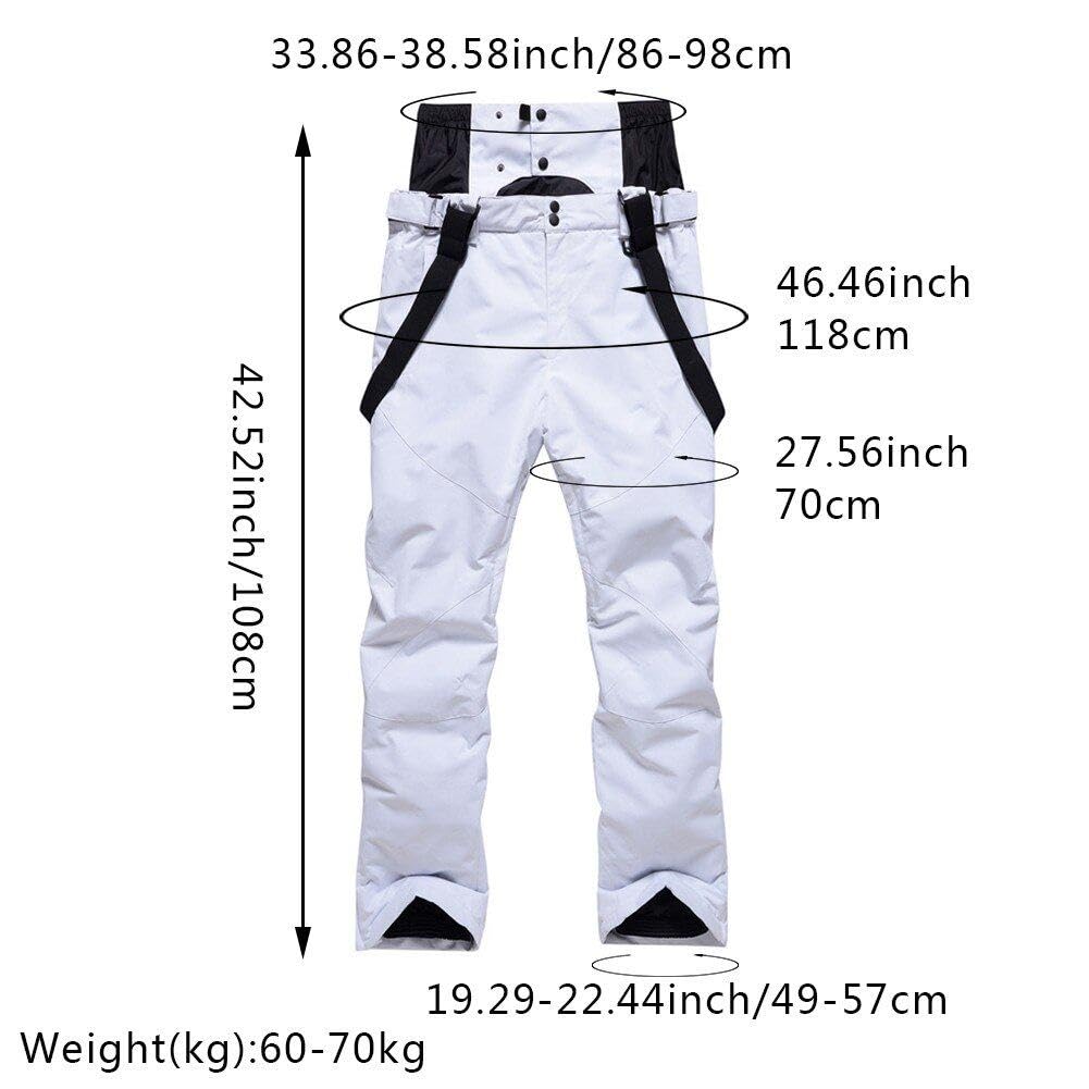 Unisex-Skihose, Winddichte Schnee-Skihose, wasserdichte Winter-Jogginghose, Warme Snowboard-Hose, Hose Für Skiausrüstung