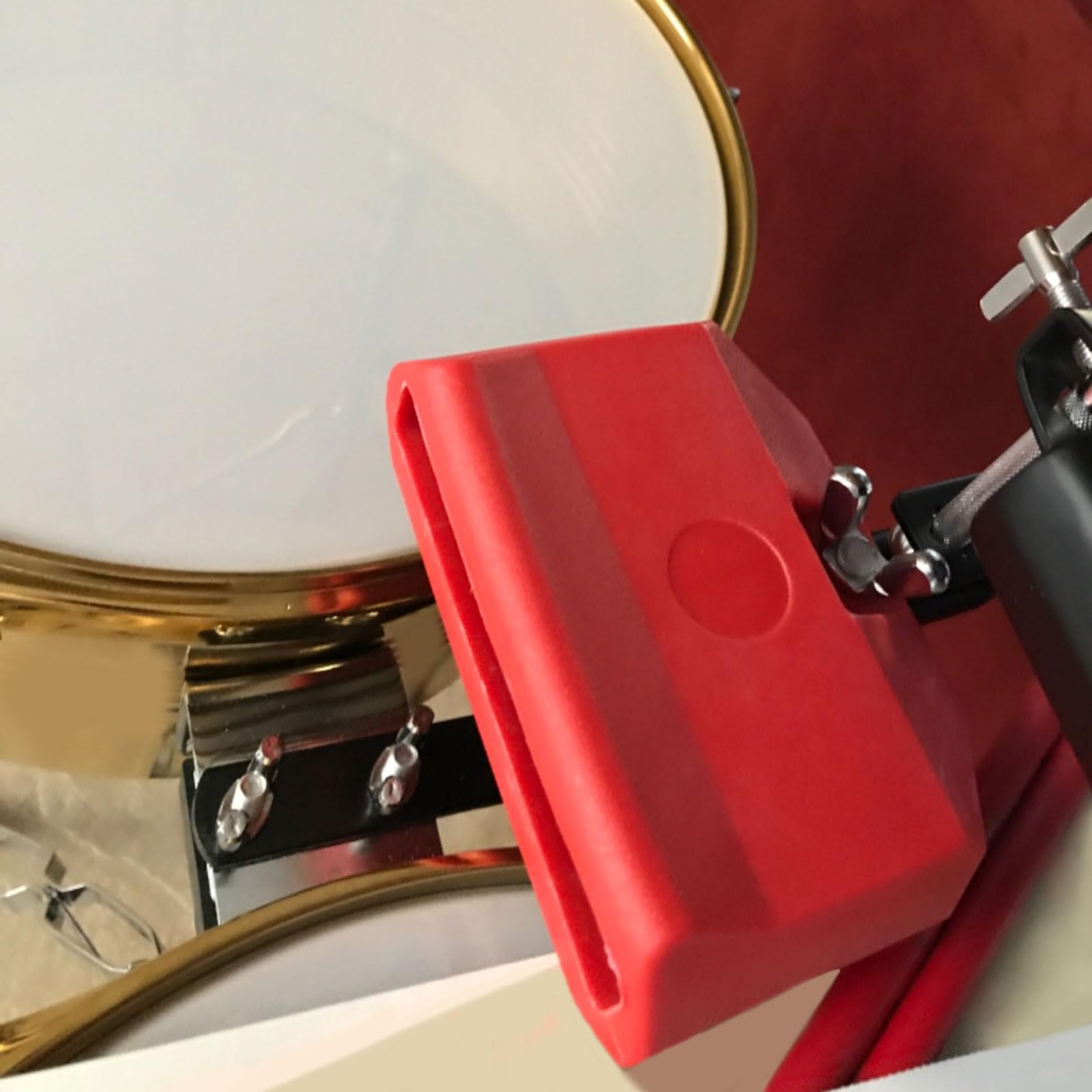 1 Stück Kunststoff Percussion Drum Block, hochwertiges Design, praktisches Übungswerkzeug für Schlagzeug Werkzeug Klassenzimmer, Live Auftritte, Percussion Instrumente Ausrüstung