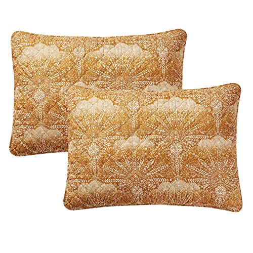 Indigo Ink PTH-QLT-KING-AZ-GOLD Quilt Set, 3-Piece Medallion Bedding thumb #2