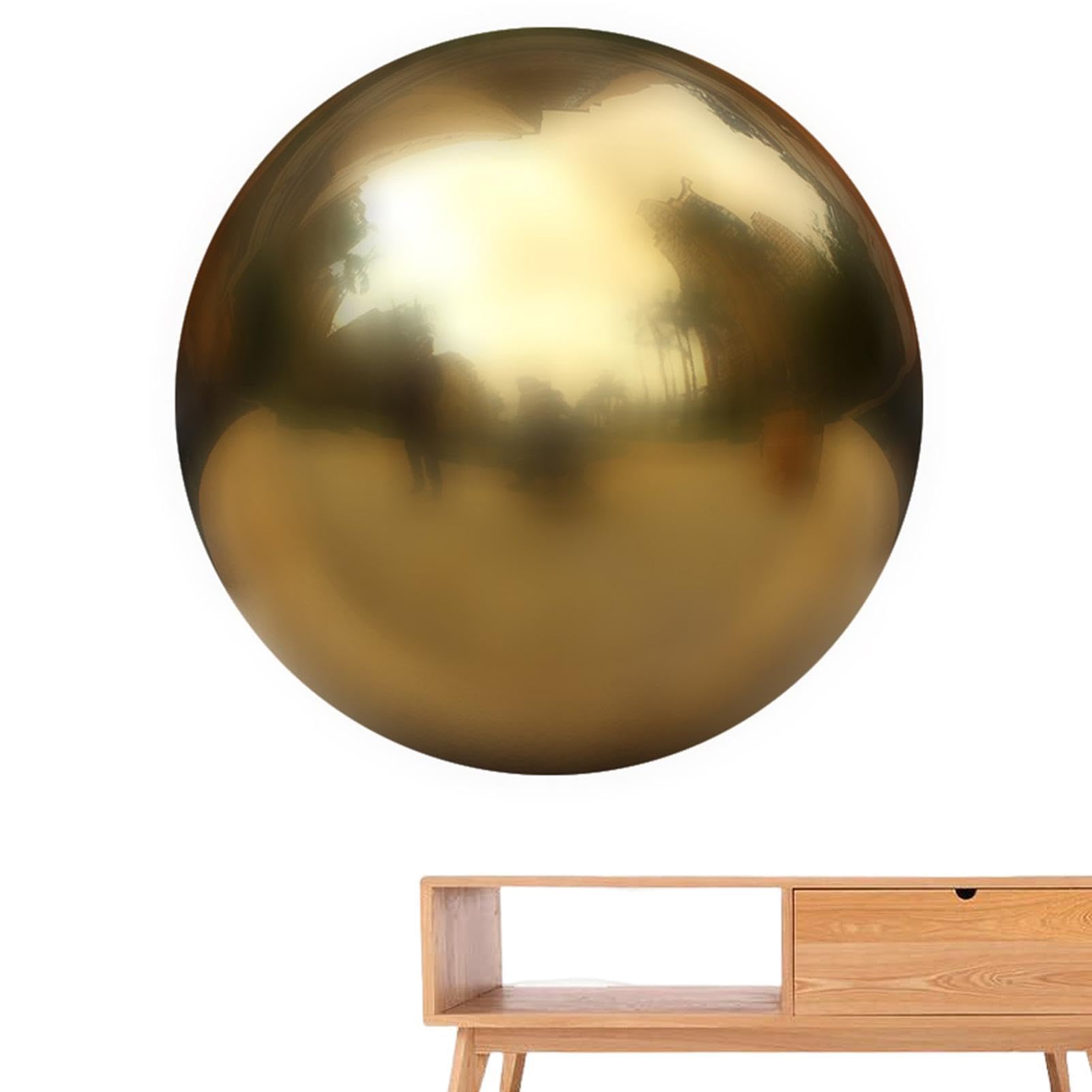 QUARKZMAN 2 Stück Gartenkugeln 51mm - Polierte Edelstahl Spiegelkugeln In Rubinrot