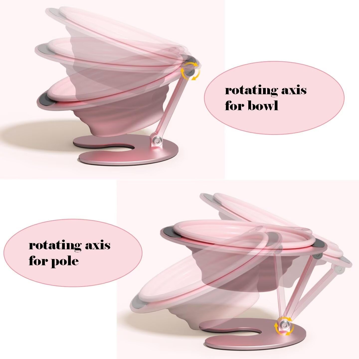 Gamelle surélevée pliable pour chat et chien, gamelle d'eau surélevée portable pour animaux domestiques, mangeoire inclinée réglable pour intérieur et extérieur, pour chats et chiens, gamelle