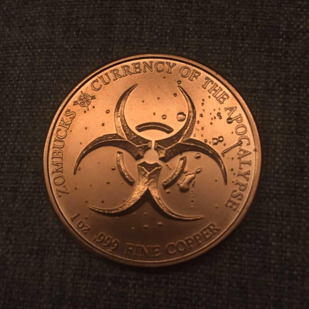 Amazon.co.jp: ○限定品輝銅マーキュリーゾンビコインメダルMercuryDIMEダイムアンティークレトロバイオハザードBIOHAZARD  303 : スポーツ＆アウトドア