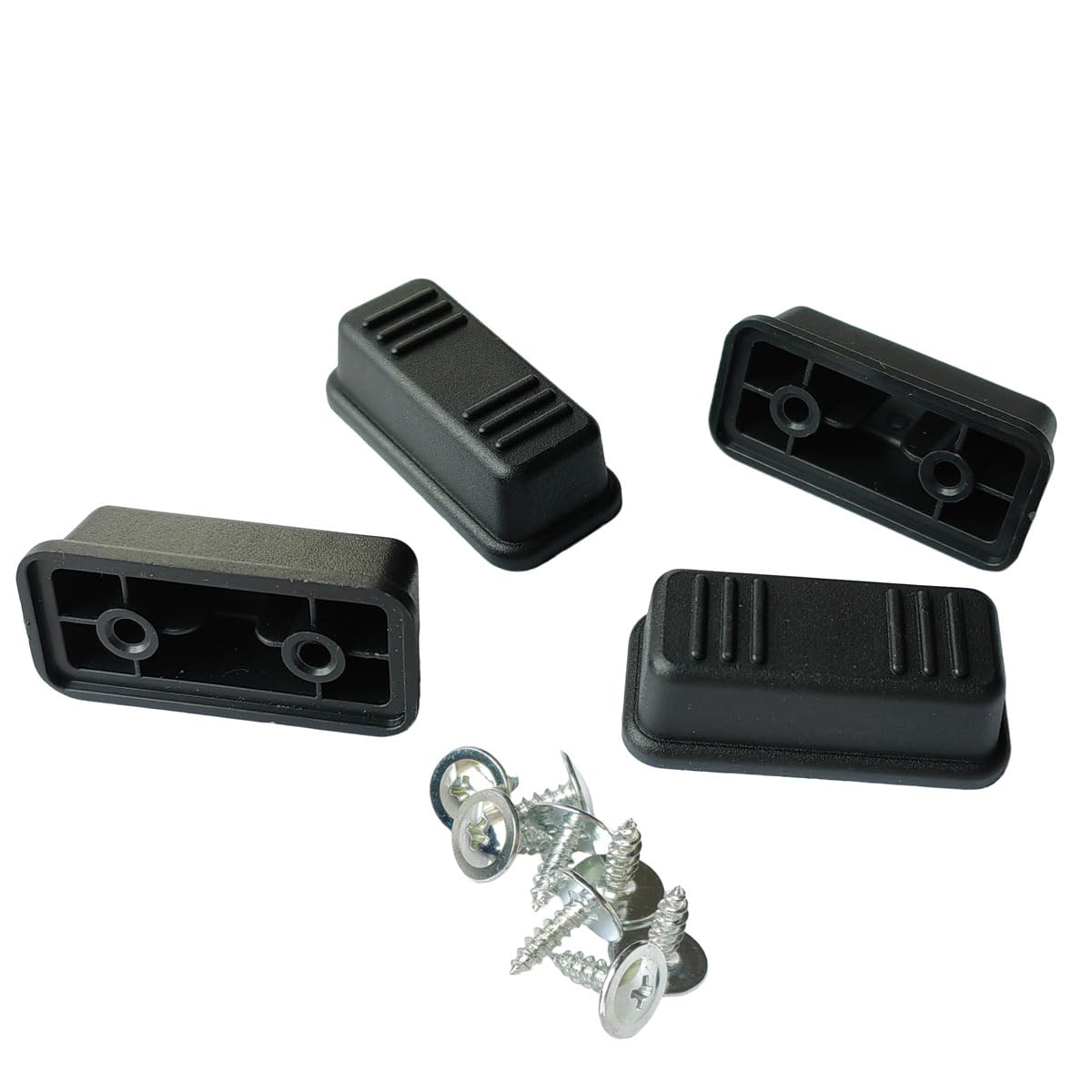 ZAYOIZY 2 Pair Luggage Side Feet Suitcase Bracket Foot Replacements Luggage Legs with Screws, Anti-Slip Foot Nails, Travel Case Foot Studs, Stand Legs