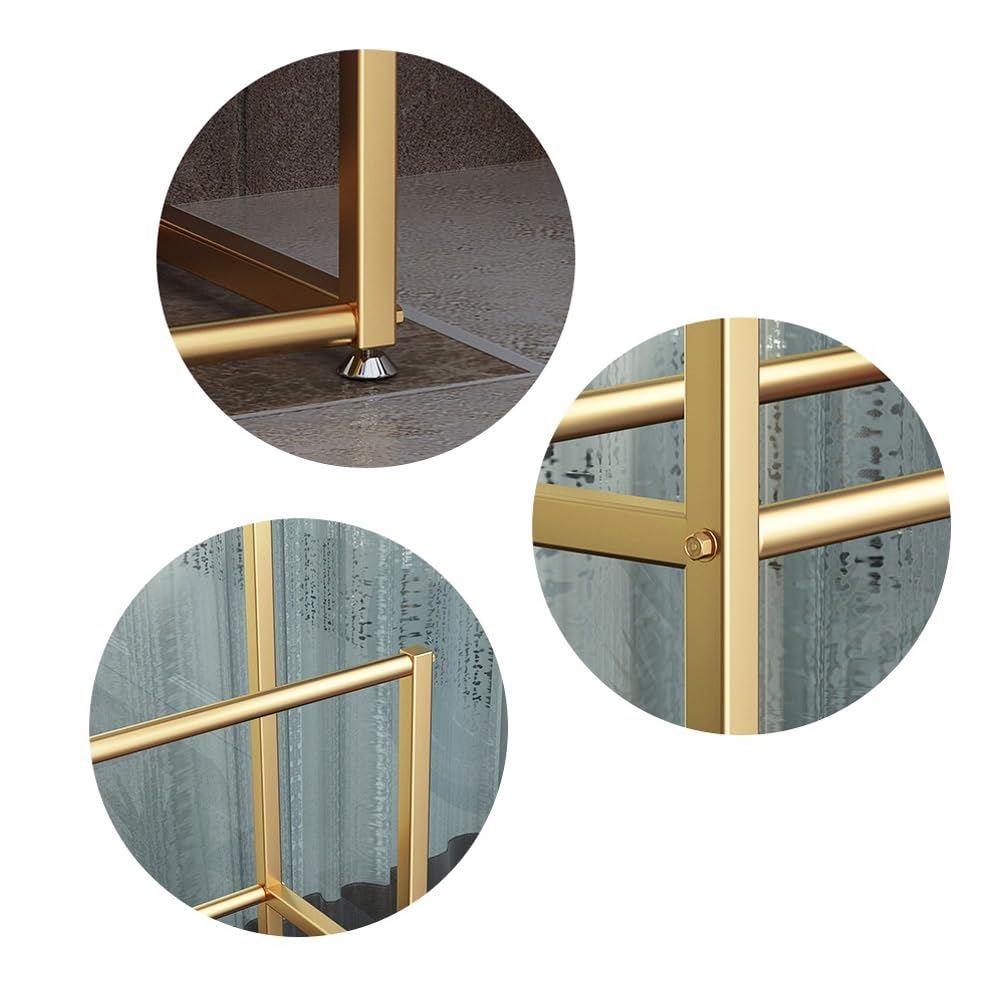 Indipendente Portasciugamani da bagno Appendiabiti for interni pavimento in ferro Combinazione di appendiabiti in metallo for soggiorno Portasciugamani(Gold,M)