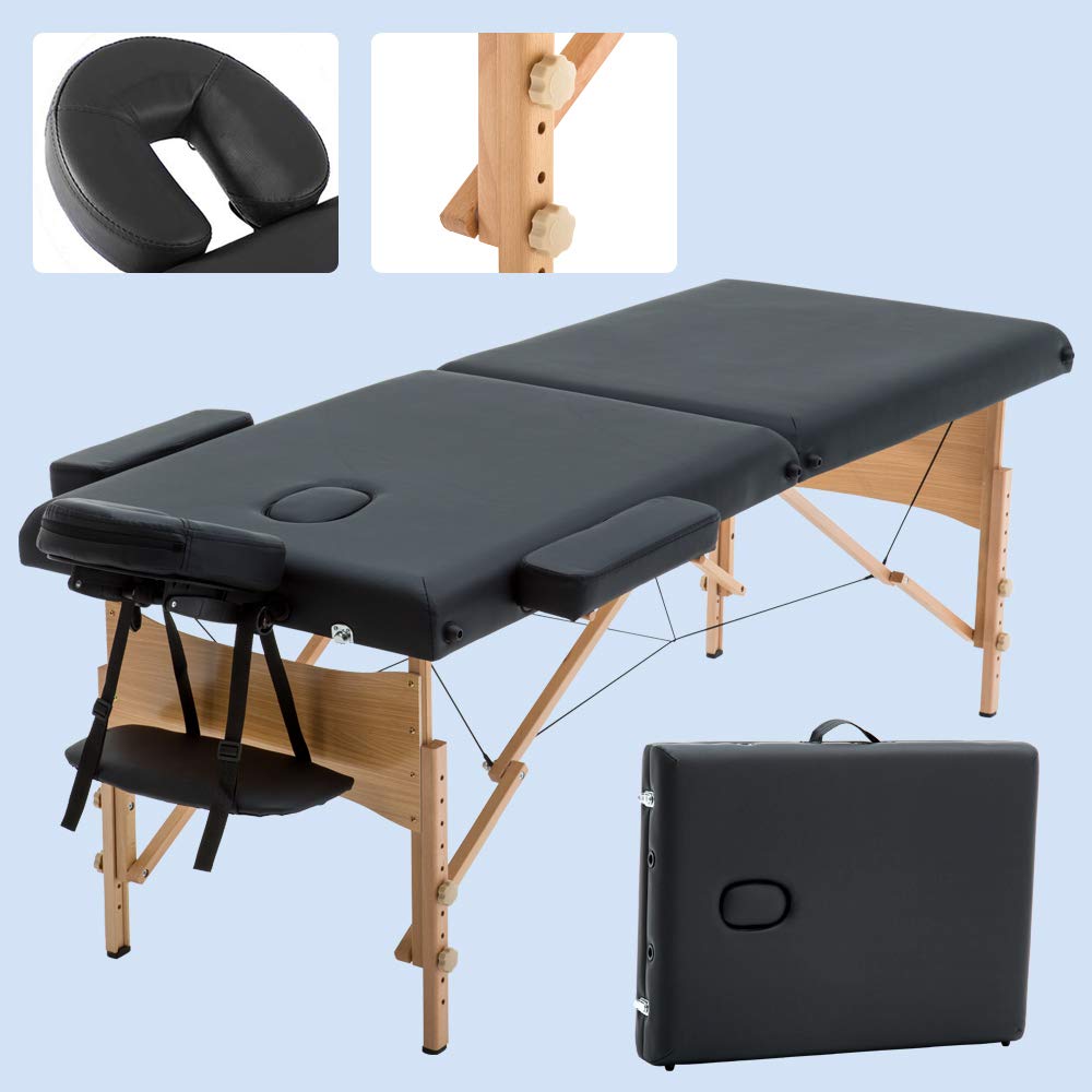 LLLstore Portable Massage Table, Lightweight Folding Massage Bed Facial SPA Bed Tattoo Beauty Therap