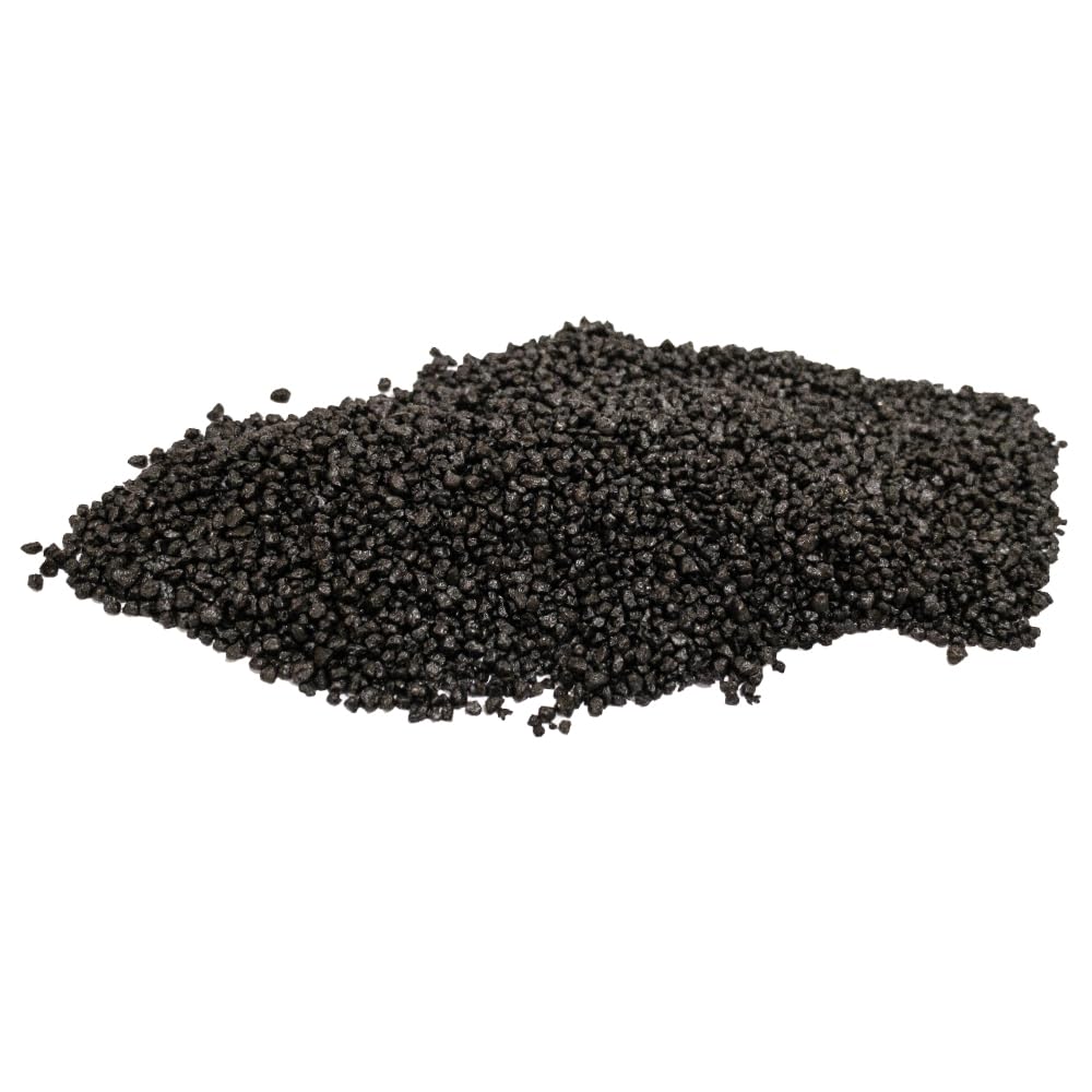 Amtra Quarzo Ceramizzato Nero - Sabbia Naturale per acquari al Quarzo, per Acqua Dolce e salata, Grana 1,6-2 mm, 2 kg