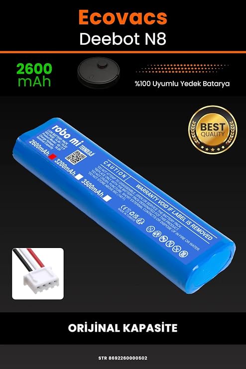 Ecovacs Deebot N8 Uyumlu 2600mAh Robot Süpürge Bataryası - Orijinal Kapasite