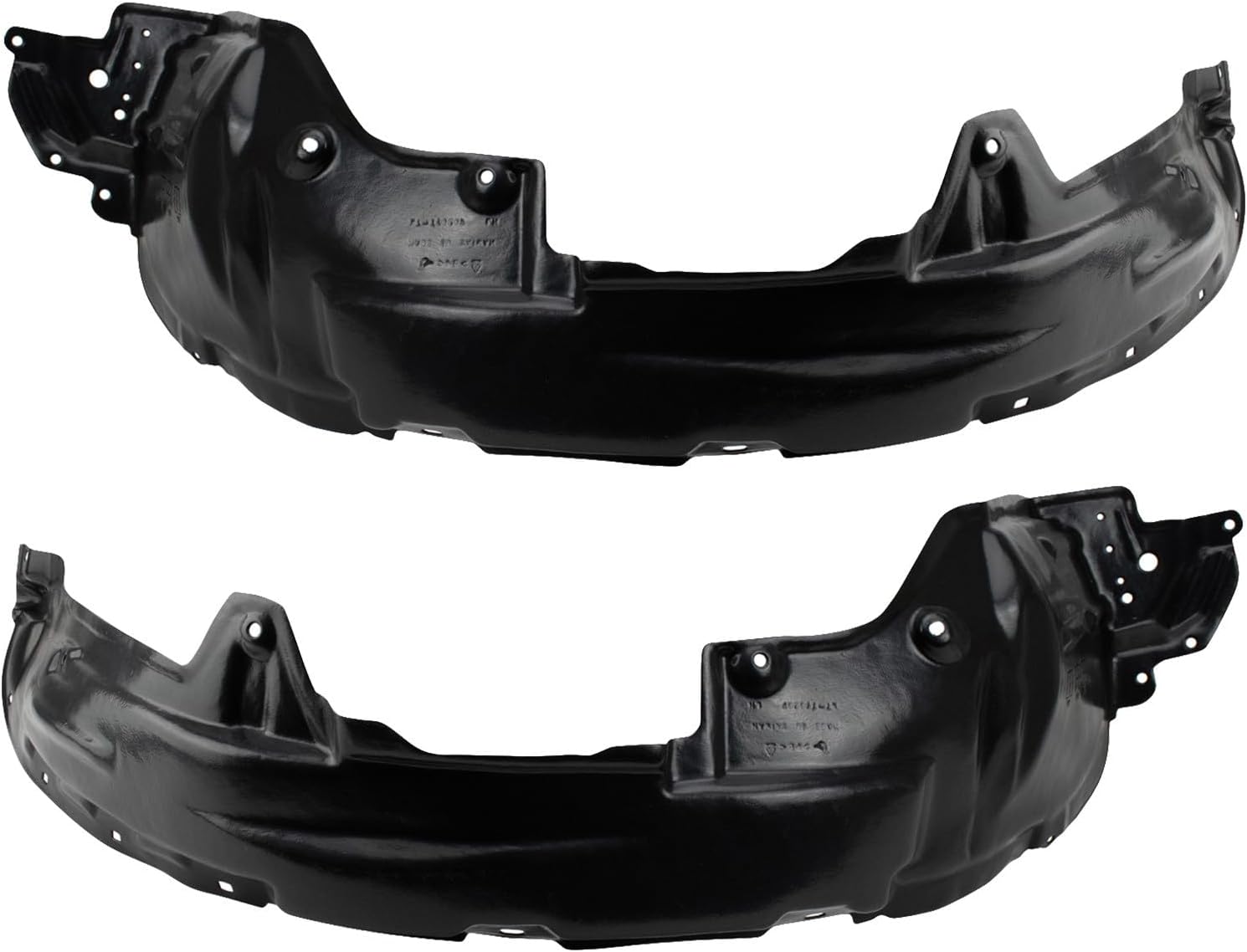 TRQ Front Inner Fender Liner Set Compatible with 2006-2012 Toyota RAV4 TO1248143 TO1249143