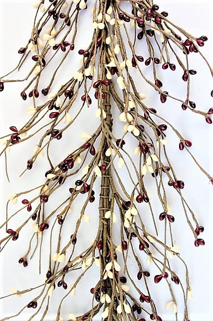 Evron-International-EV-C13-Primitive-Pip-Berry-Garland-in-Burgundy-and-Cream Evron International EV C13 Primitive Pip Berry Garland in Burgundy and Cream