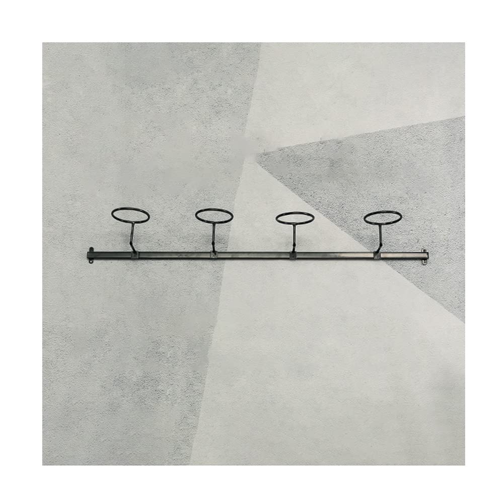 IEOWY Hat Display Stand, Hat Rack Display Stand, Shelf Display Helmet Wig Storage Rack, Hanging On The Wall Shelf For Helmets, Safety Helmets,Black,100cm
